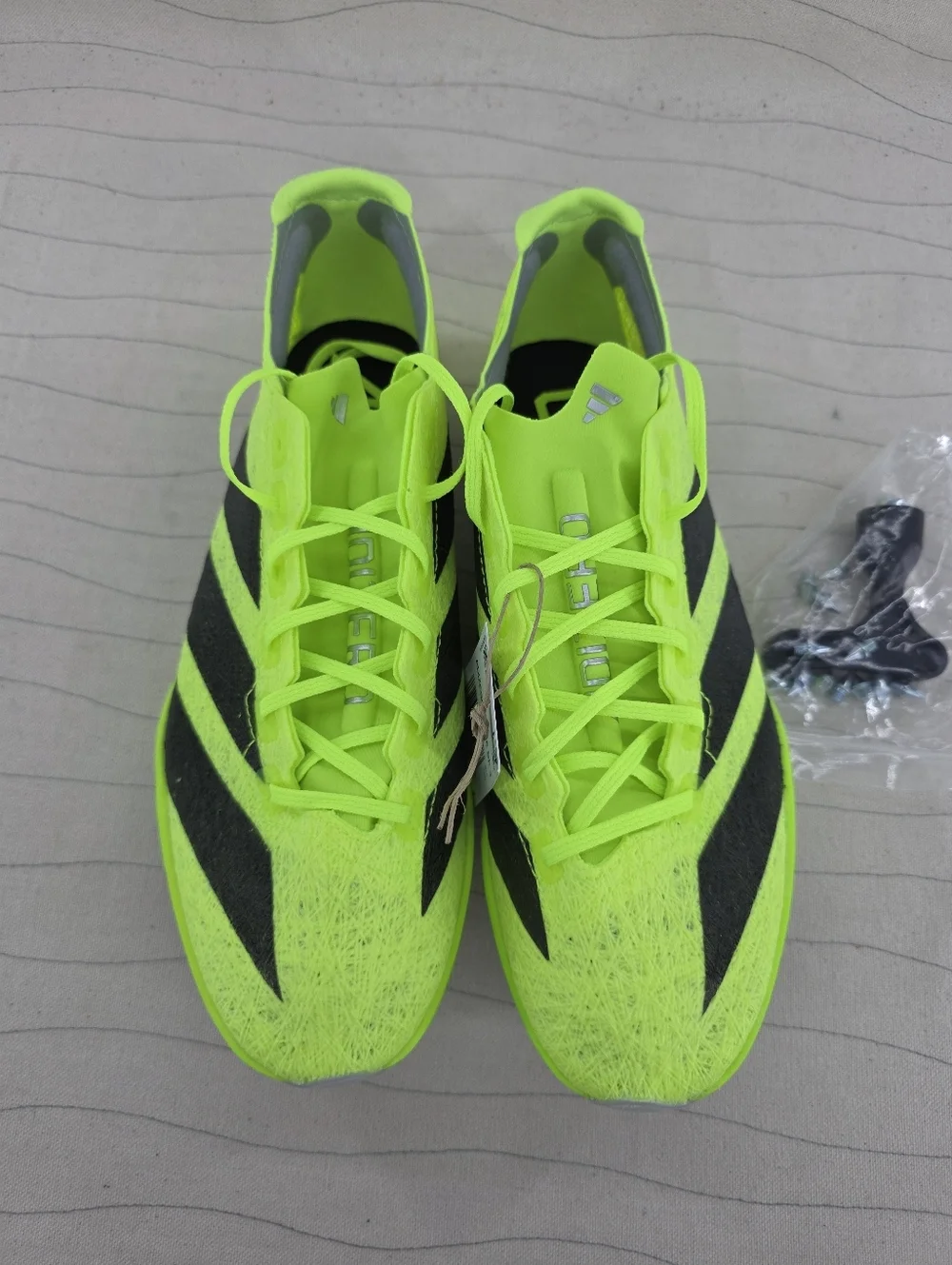 Adidas Mens Adizero Prime SP 3 Strung Lucid Lemon Track Cleats IH5800 Sz 7 NEW